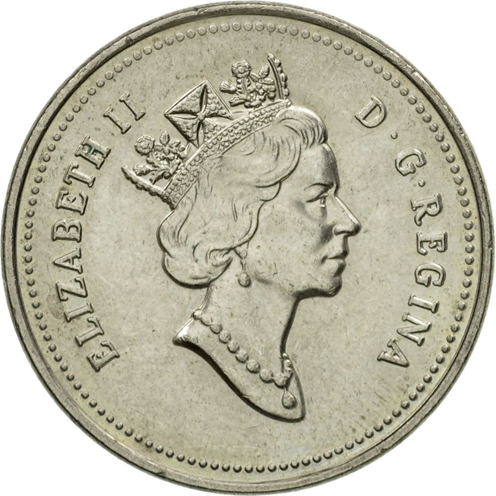 Canada | 5 Cents Coin | Copper-nickel | 3rd portrait | KM:182 | 1990-2001