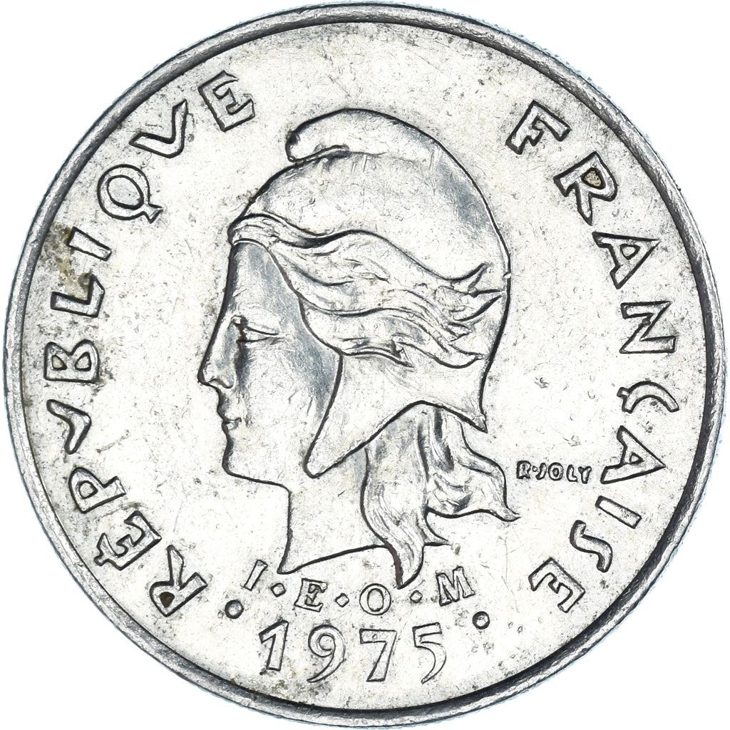 New Hebrides | 10 Francs Coin | Marianne | Native Mask | Snails | Km:2.2 | 1973 - 1982