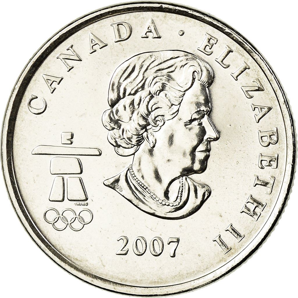 Canada | 25 Cents Coin | Nickel plated steel | Biathlon | KM:685 | 2007