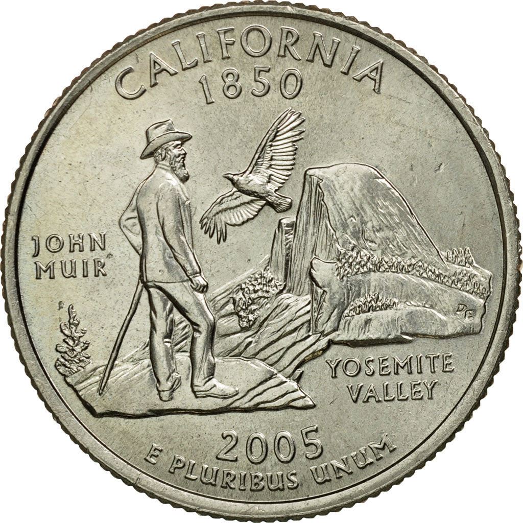 United States | 1/4 Dollar Coin | California | Km:370 | 2005