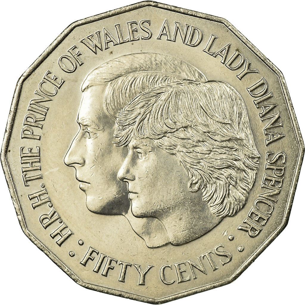 Australia | 50 Cents Coin | Royal Wedding | Km:72 | 1981