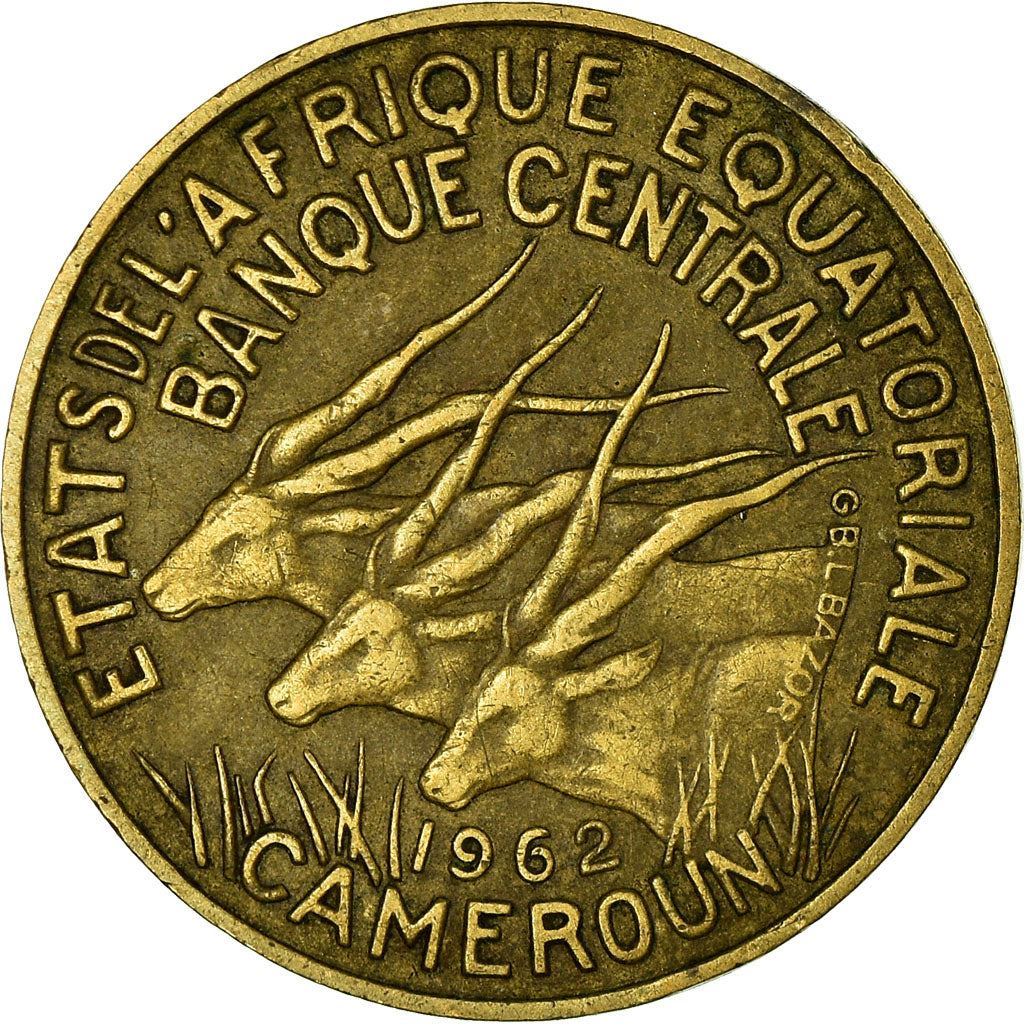 Central African States | 10 Francs Cfa Coin | Antelope | Crops | Km:2 | 1961 - 1962
