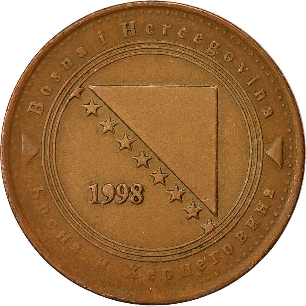 Bosnia and Herzegovina | 50 Feninga Coin | Map of Bosnia | Km:117 | 1998 - 2025