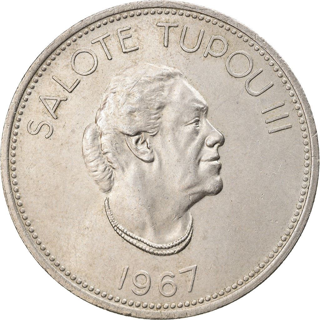 Tonga | 50 Seniti Munt | Koningin Tupou III | Ster | Km:9 | 1967