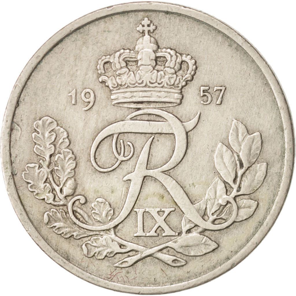 Denmark | 25 Ore Coin | Monogram | Km:842 | 1948 - 1960
