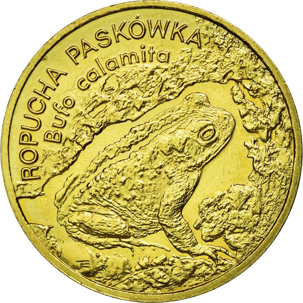 Poland | 2 Zlotys Coin | Ropucha Paskówka | Y:340 | 1998