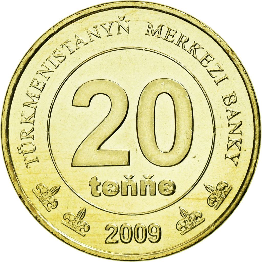 Turkmenistan 20 Tenne Coin | Independence Monument | KM99 | 2009