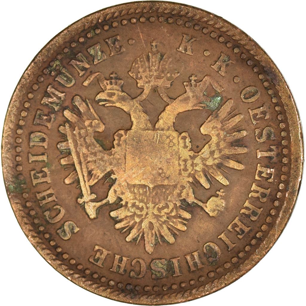 Austrian Empire | 1 Kreuzer Coin | Imperial Eagle | Km:2185 | 1851