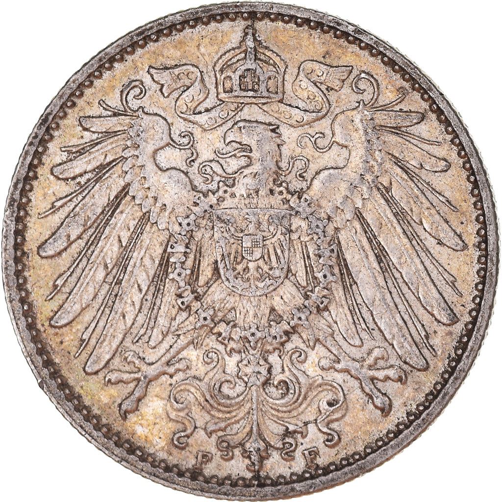 German Empire 1 Mark Coin | Deutsches Reich | Wilhelm II | Type 2 - Small Shield | KM14 | 1891 - 1916