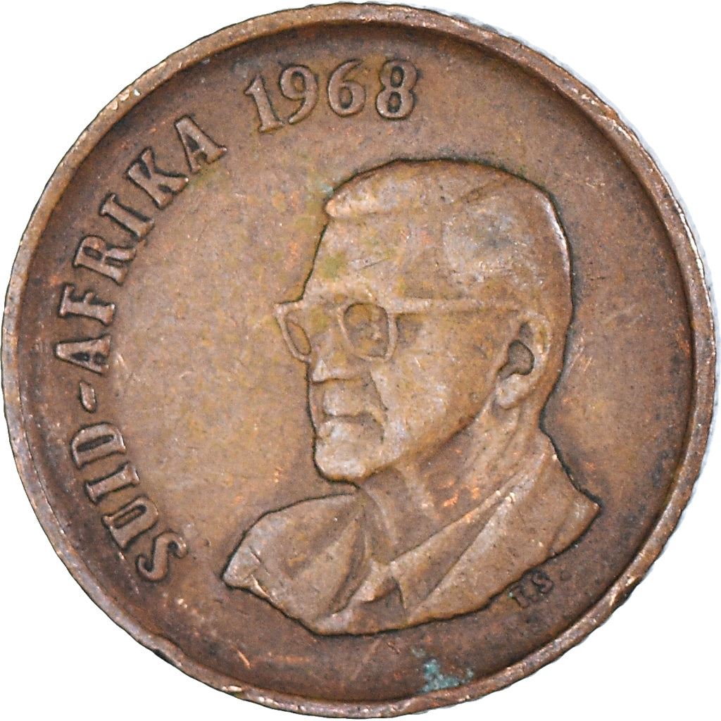 South Africa 1 Cent Coin | Charles Swart | Afrikaans Legend - SUID-AFRIKA | KM74.2 | 1968