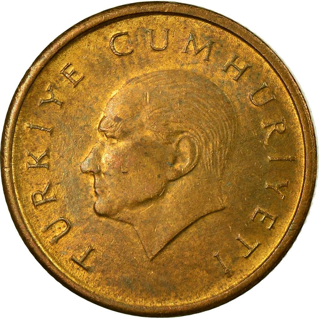 Turkey | 1000 Lira Coin | Crescent and Star | Oat Sprigs | Km:1028 | 1995 - 1998