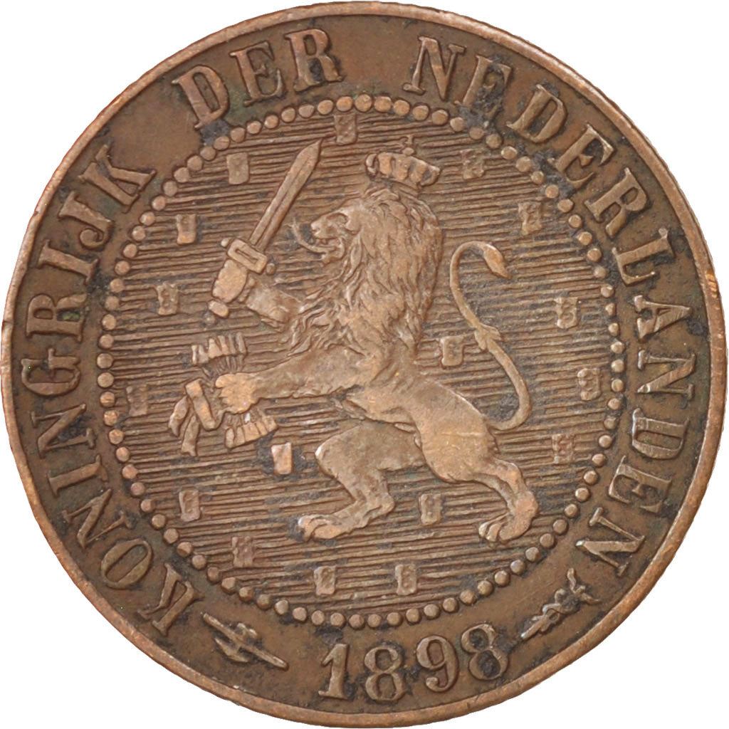 Nederlandene | 2,5 Cents Mønt | Løve | Km:108 | 1877 - 1898