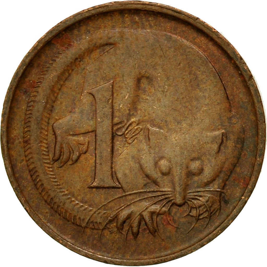 Australia | 1 Cent Coin | Feather-tailed Glider | Km:62 | 1966 - 1984