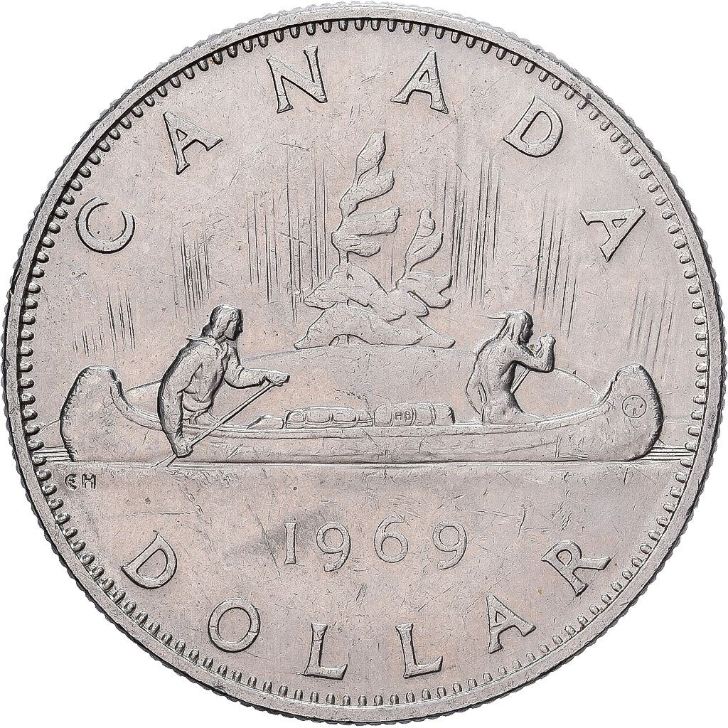Kanada | 1 dolerio moneta | Nikelis | Antrasis portretas | KM:76.1; 76.2 | 1968–1976