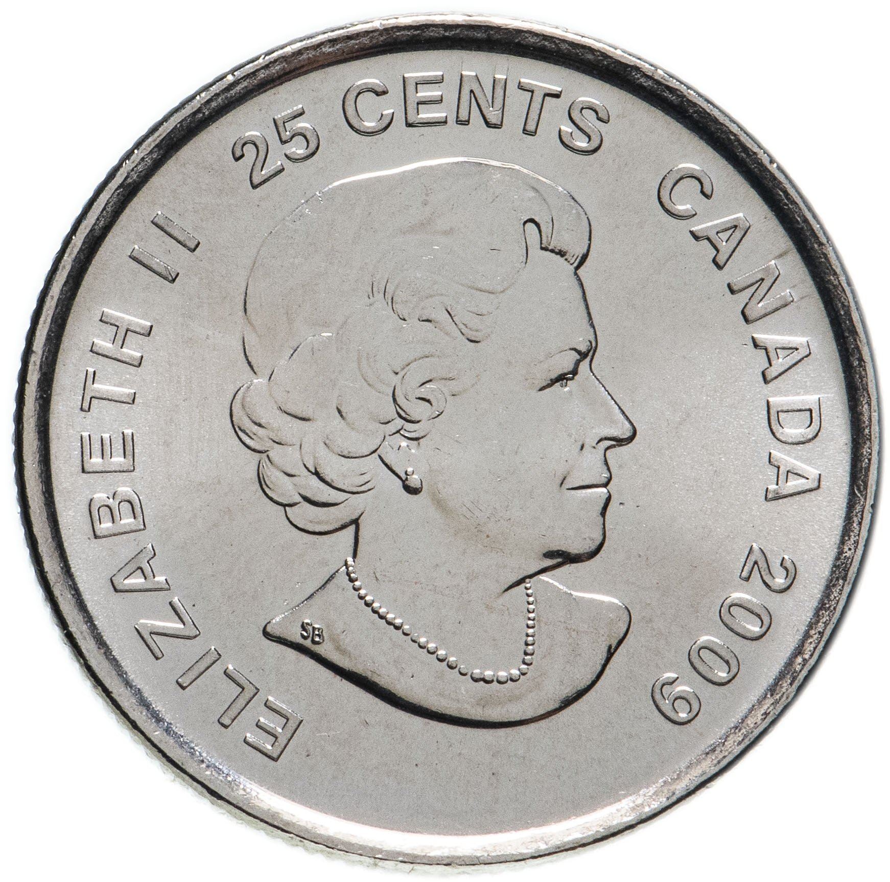 Canada | 25 Cents Coin | Nickel plated steel | Women's hockey | KM:1064 | 2009