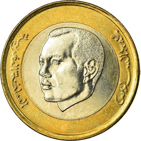 Марокко | Монета 10 дирхамов | Король Мухаммед VI | Крепость Бумальн-дю-Дадес | Пальма | Год: 141 | 2011 - 2023