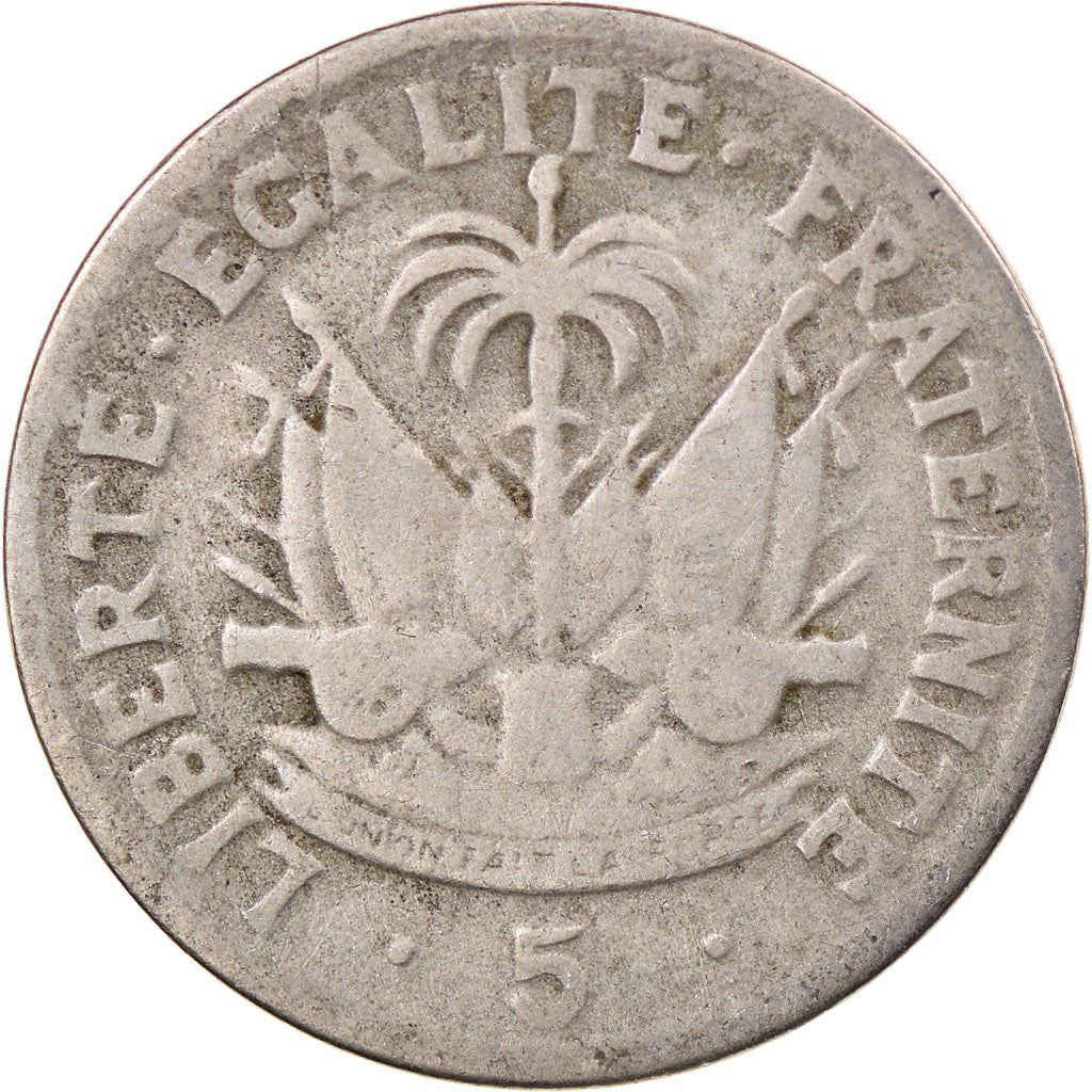 Haiti | 5 Centimes Coin | Dumarsais Estime | Cannon | Km:57 | 1949