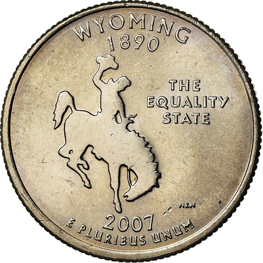 United States | 1/4 Dollar Coin | Wyoming | Km:399 | 2007