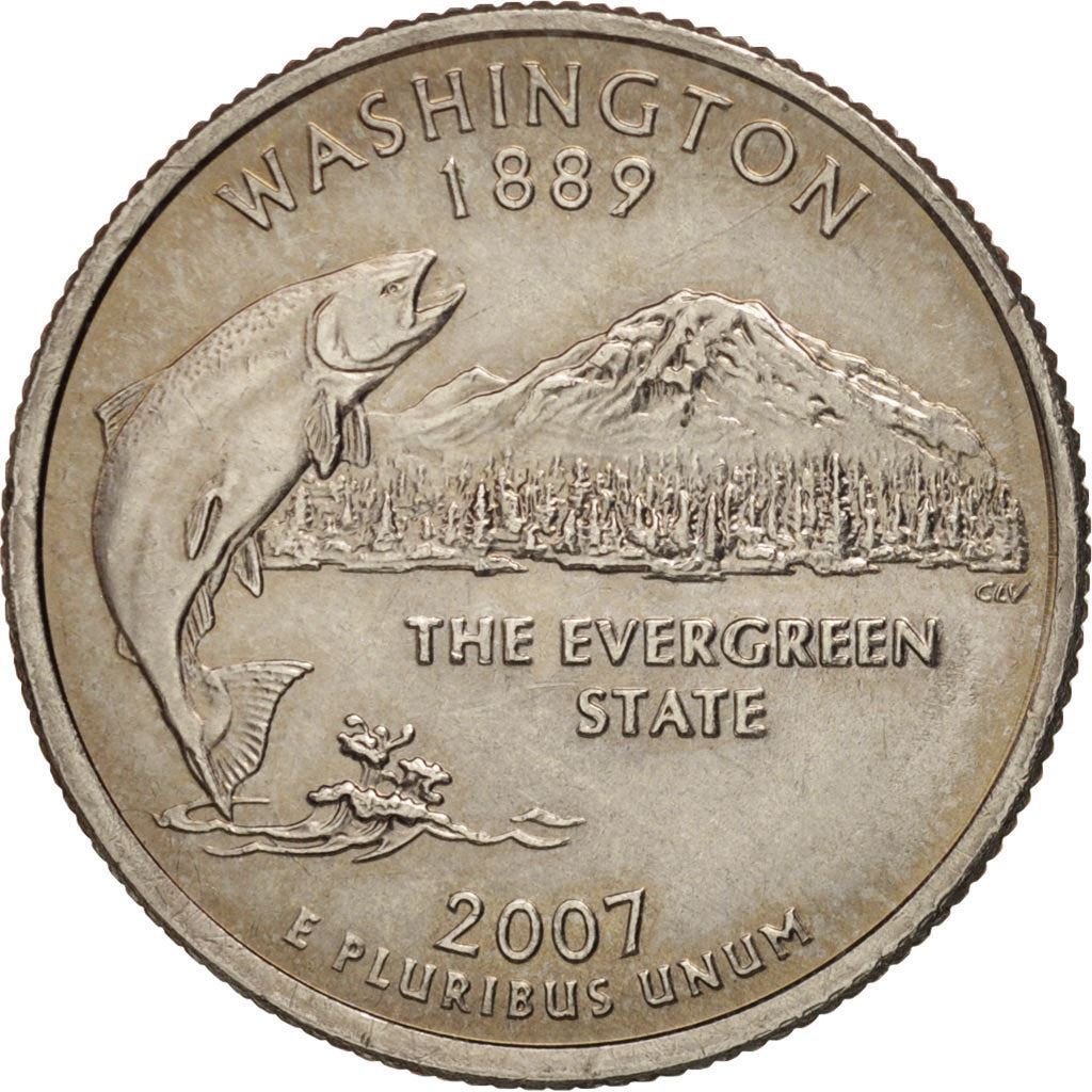 United States | 1/4 Dollar Coin | Washington | Km:397 | 2007