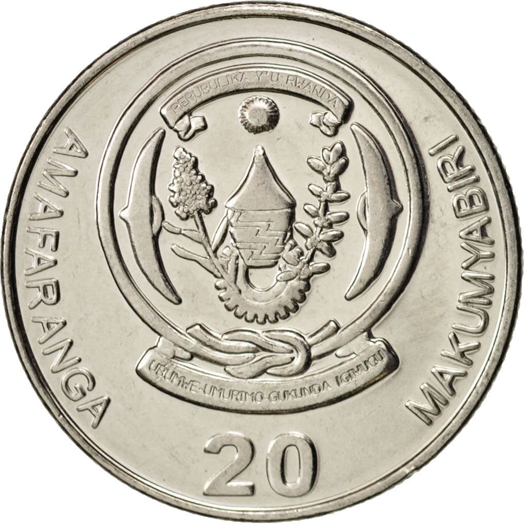 Rwanda | 20 Amafaranga Coin | Tea Plant | Km:35 | 2009