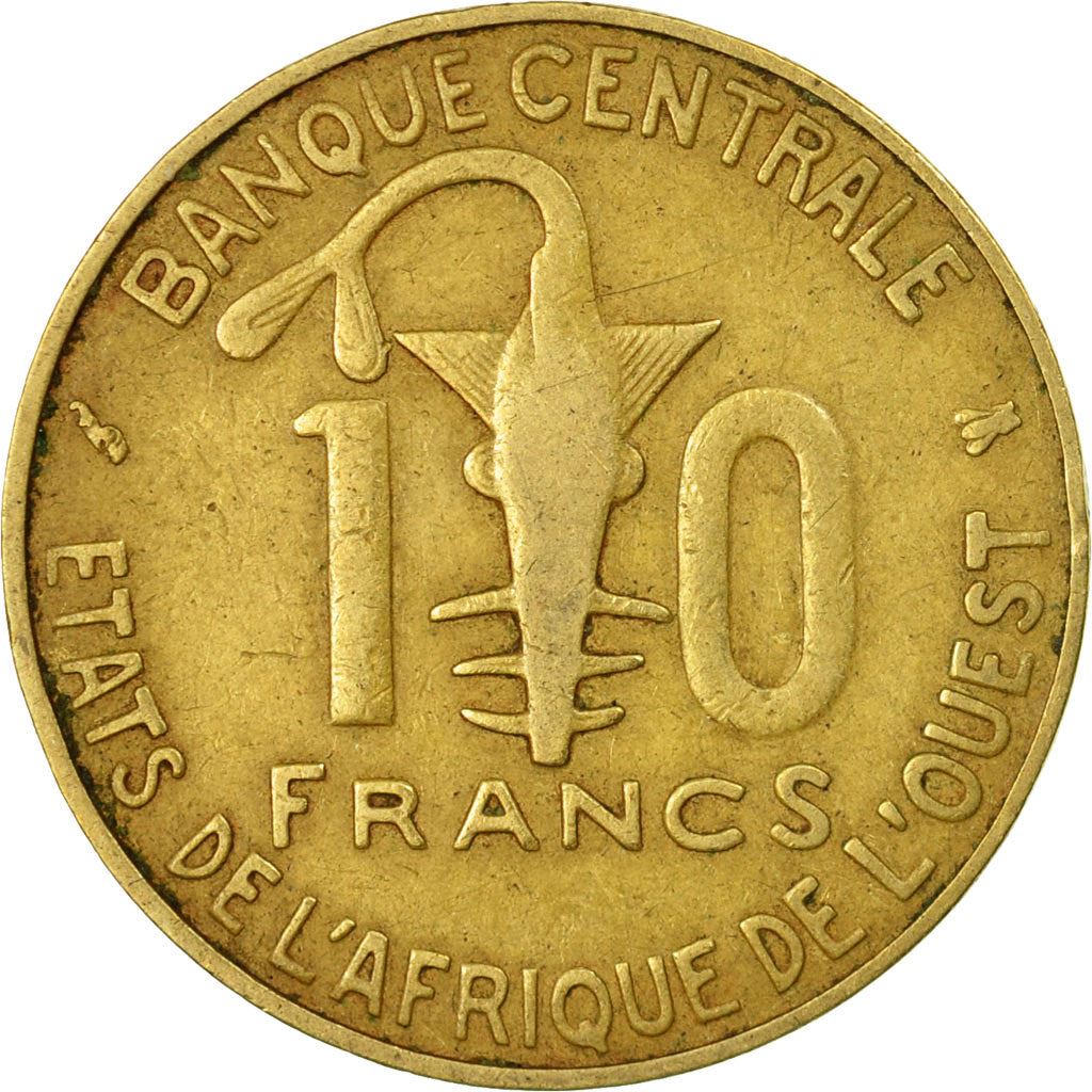 Western African States | 10 Francs Cfa Coin | Emblem of Central Bank | Water Pump | FAO | Km:10 | 1981 - 2024