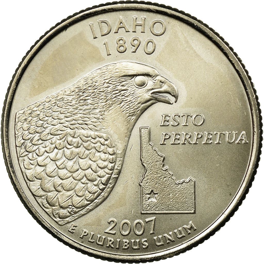 United States | 1/4 Dollar Coin | Idaho | Km:398 | 2007
