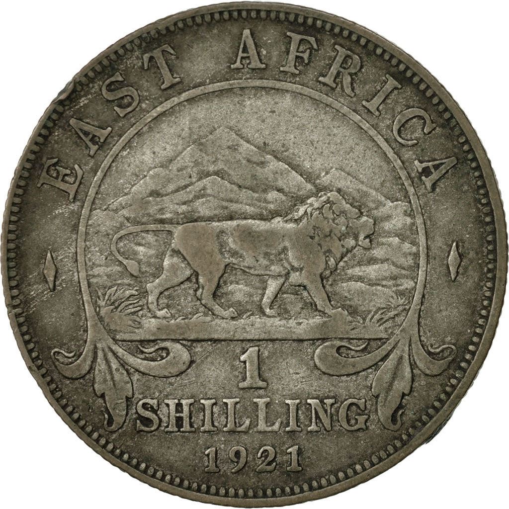 East Africa | 1 Shilling Coin | George V | Lion | Mountains | Km:21 | 1921 - 1925