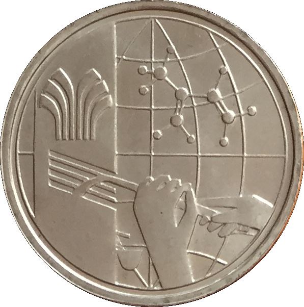 Malaysia | 1 Ringgit Coin | Anniversary of Natural Rubber Production | Km:26 | 1977