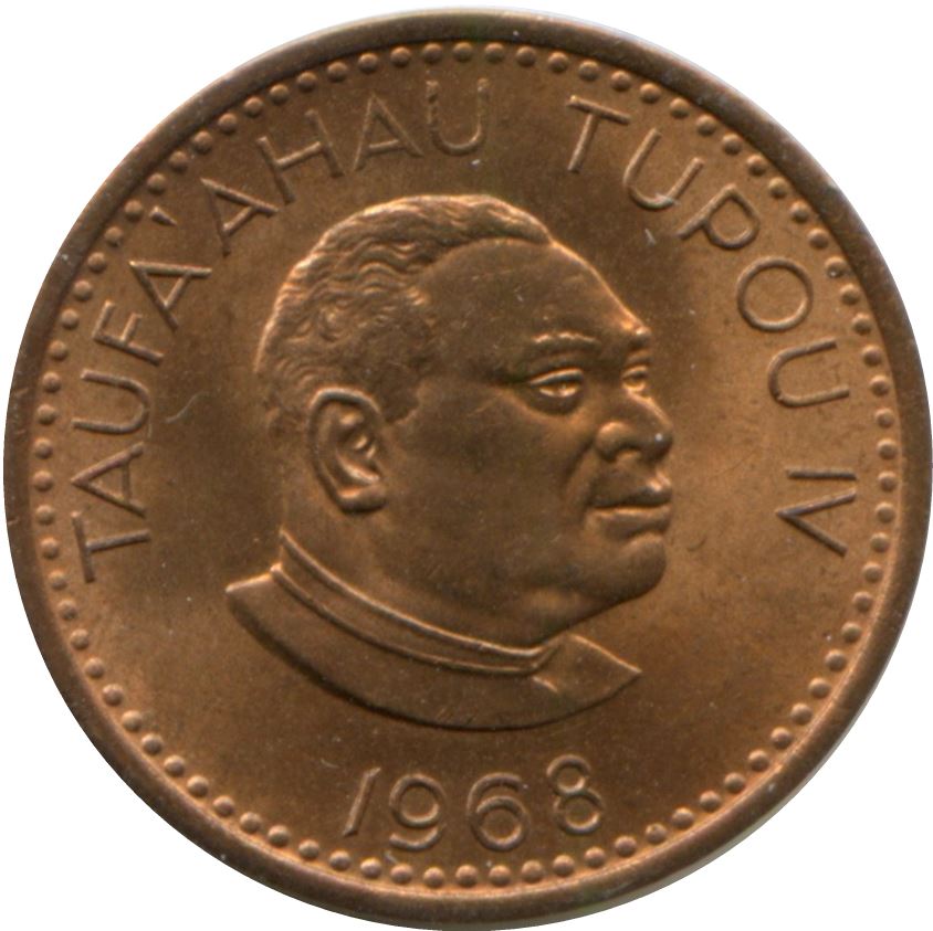 Tonga | 1 pièce de Seniti | Roi Tupou IV | Tortue | KM:27 | 1968