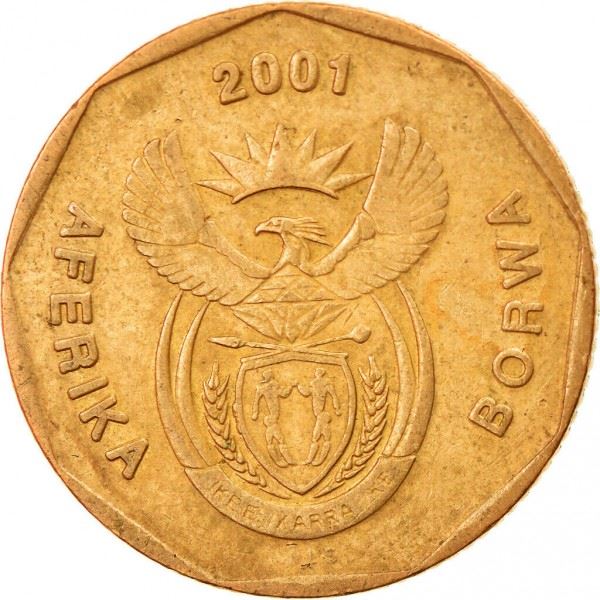 South Africa | 20 Cents Coin | Tswana Legend - AFERIKA BORWA | KM225 | 2000 - 2001