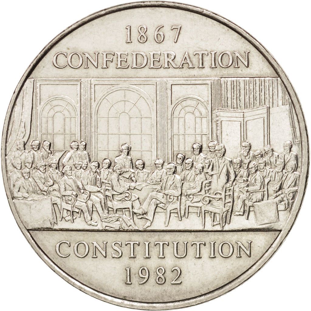 Canada | 1 Dollar Coin | Constitution Acts | Nickel | KM:134 | 1982