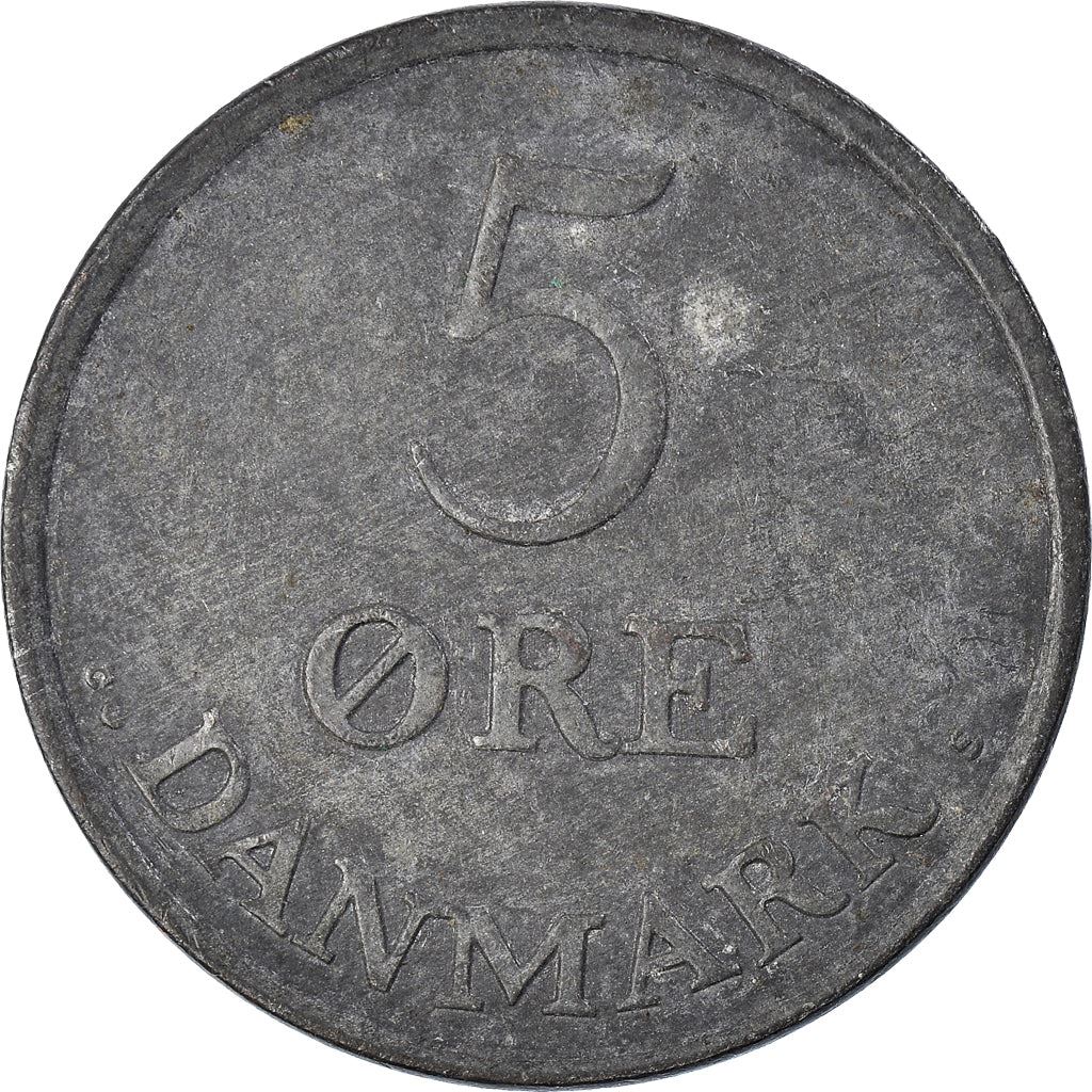 Denmark | 5 Ore Coin | Monogram | Km:843 | 1950 - 1964