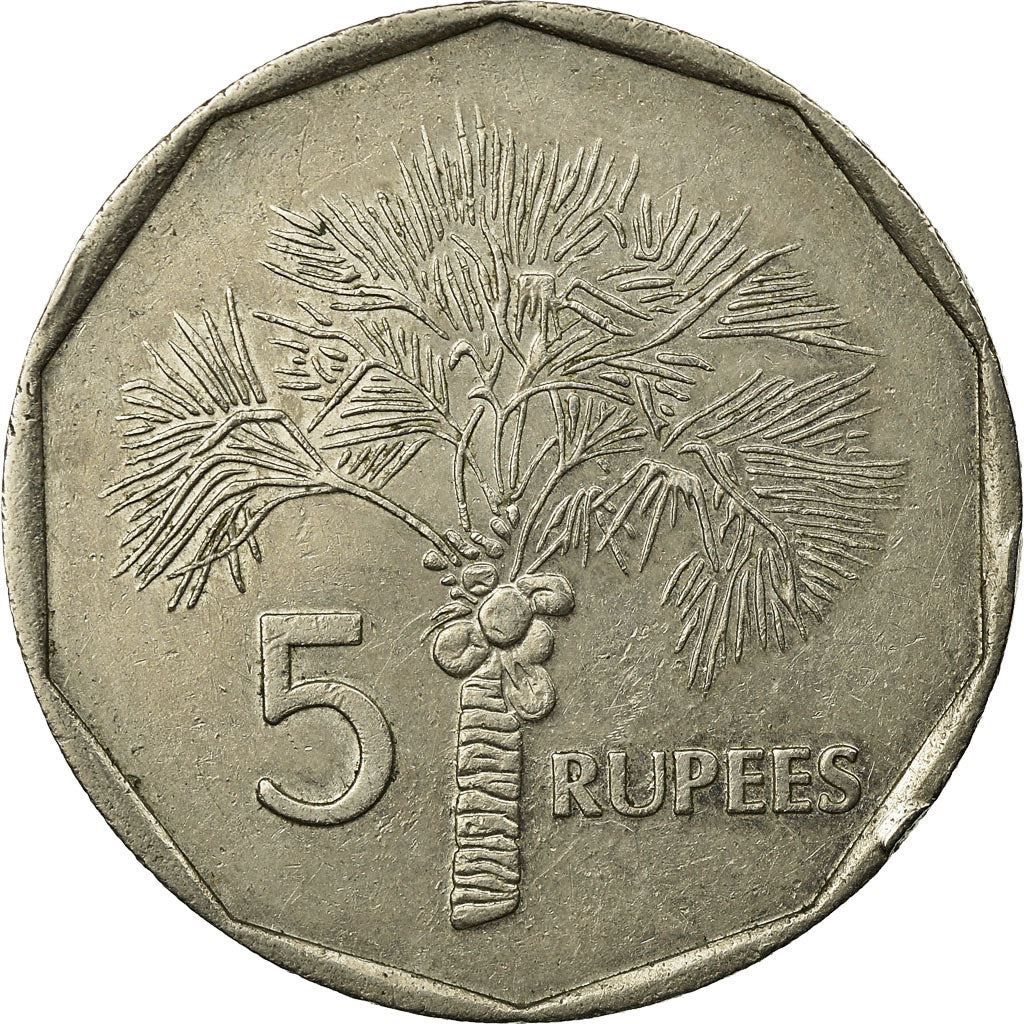 Seychelles | 5 Rupees Coin | Palm tree | Km:51.1 | 1982 - 2010