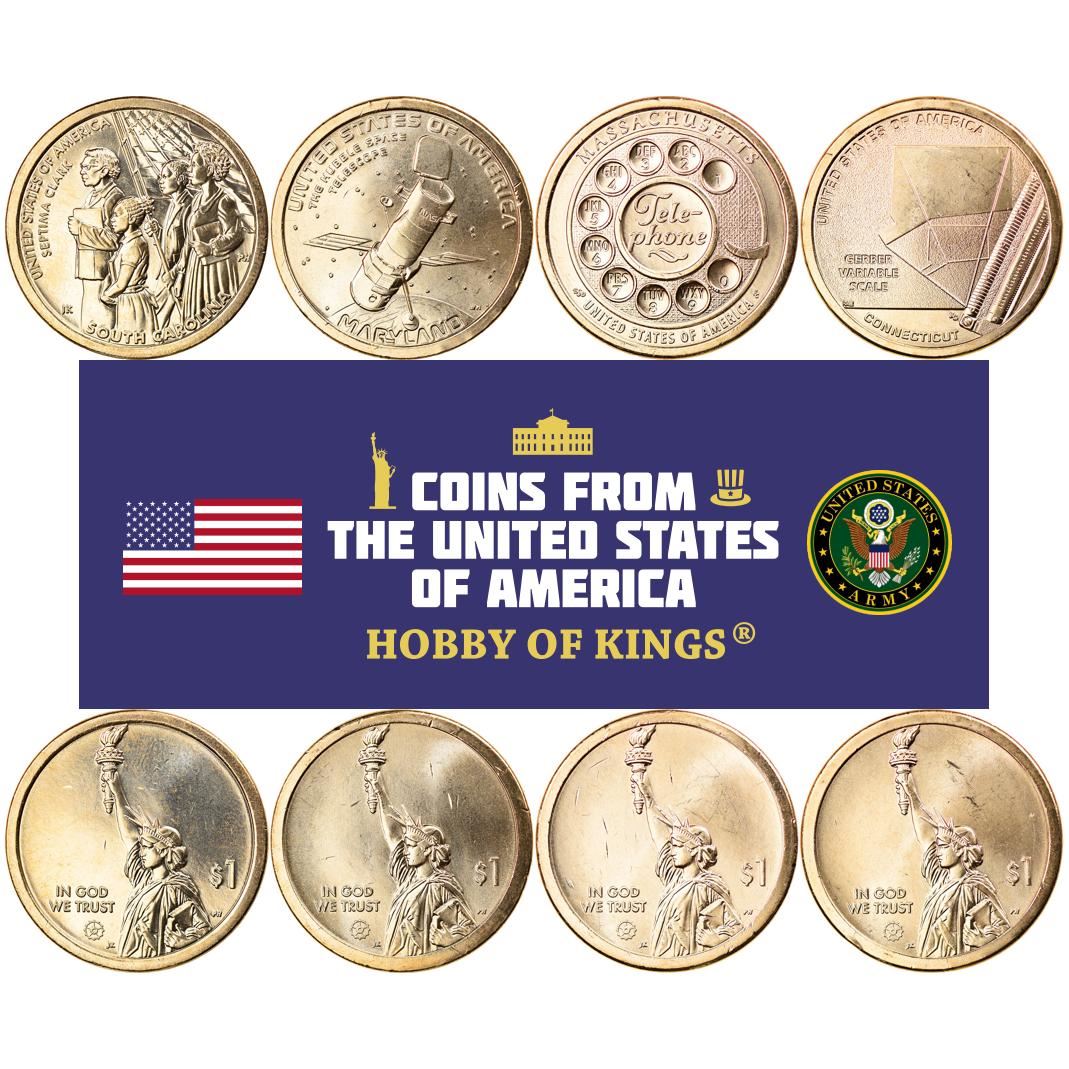 United States | 4 Coin Set | 1 Dollar | 2020