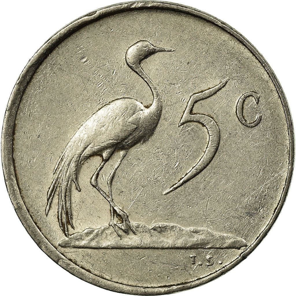 Sydafrika 5 Cents Mynt | Balthazar J. Vorster | KM111 | 1982