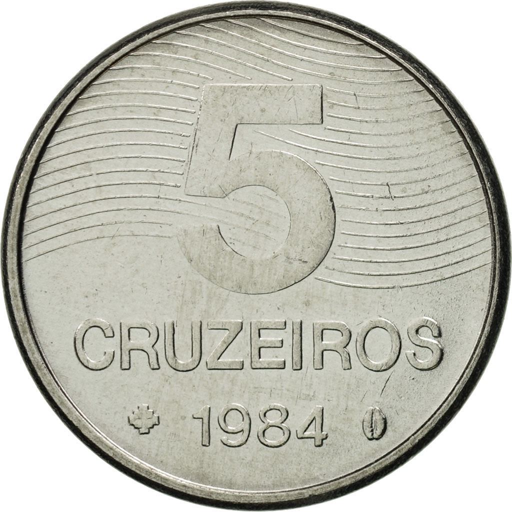 Brazil | 5 Cruzeiros Coin | Coffee plant | Km:591 | 1980 - 1984