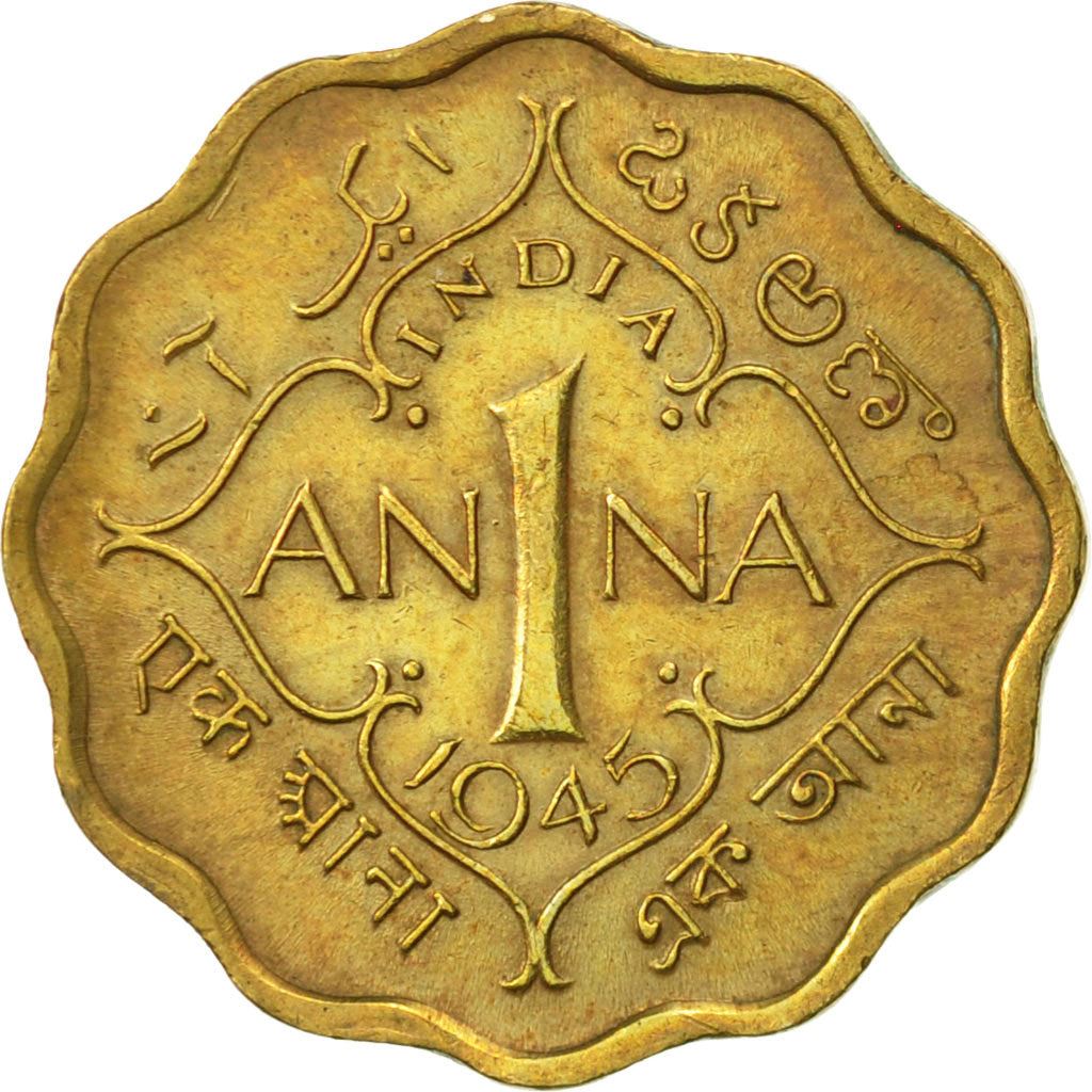 India - British | 1 Anna Coin | King George VI | Km:539 | 1945