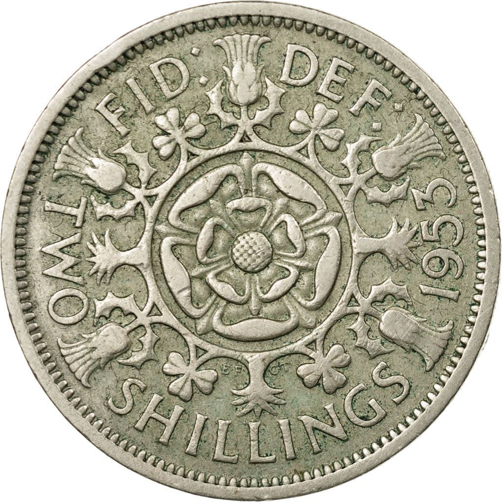 United Kingdom | 2 Shillings Coin | Elizabeth II | Km:892 | 1953