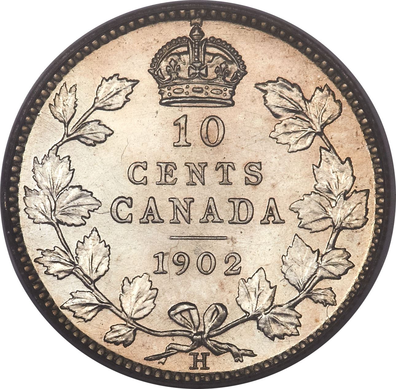 Canada | 10 Cents Coin | Silver | Crown | Wreath | KM:10 | 1902-1910