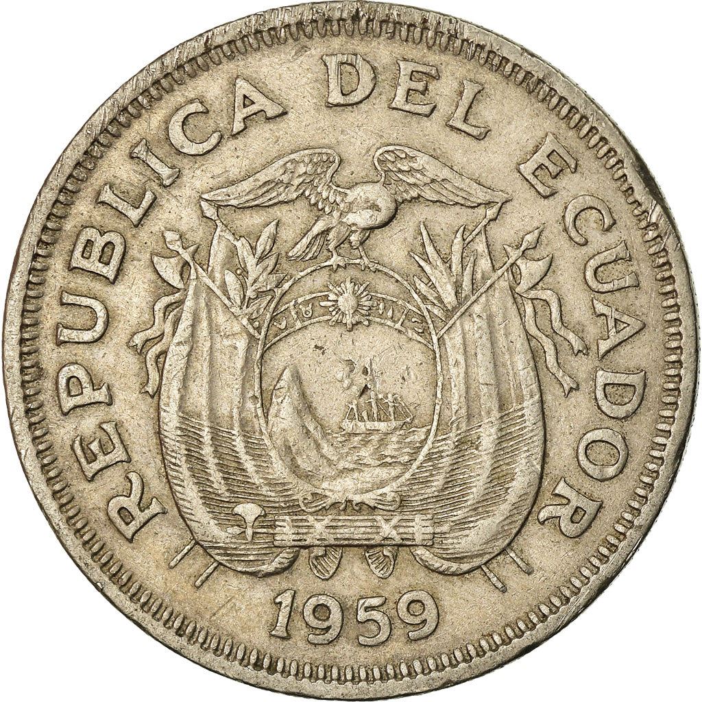 Ecuador | 1 Sucre Coin | Antonio José de Sucre | Copper-nickel | KM:78a | 1959