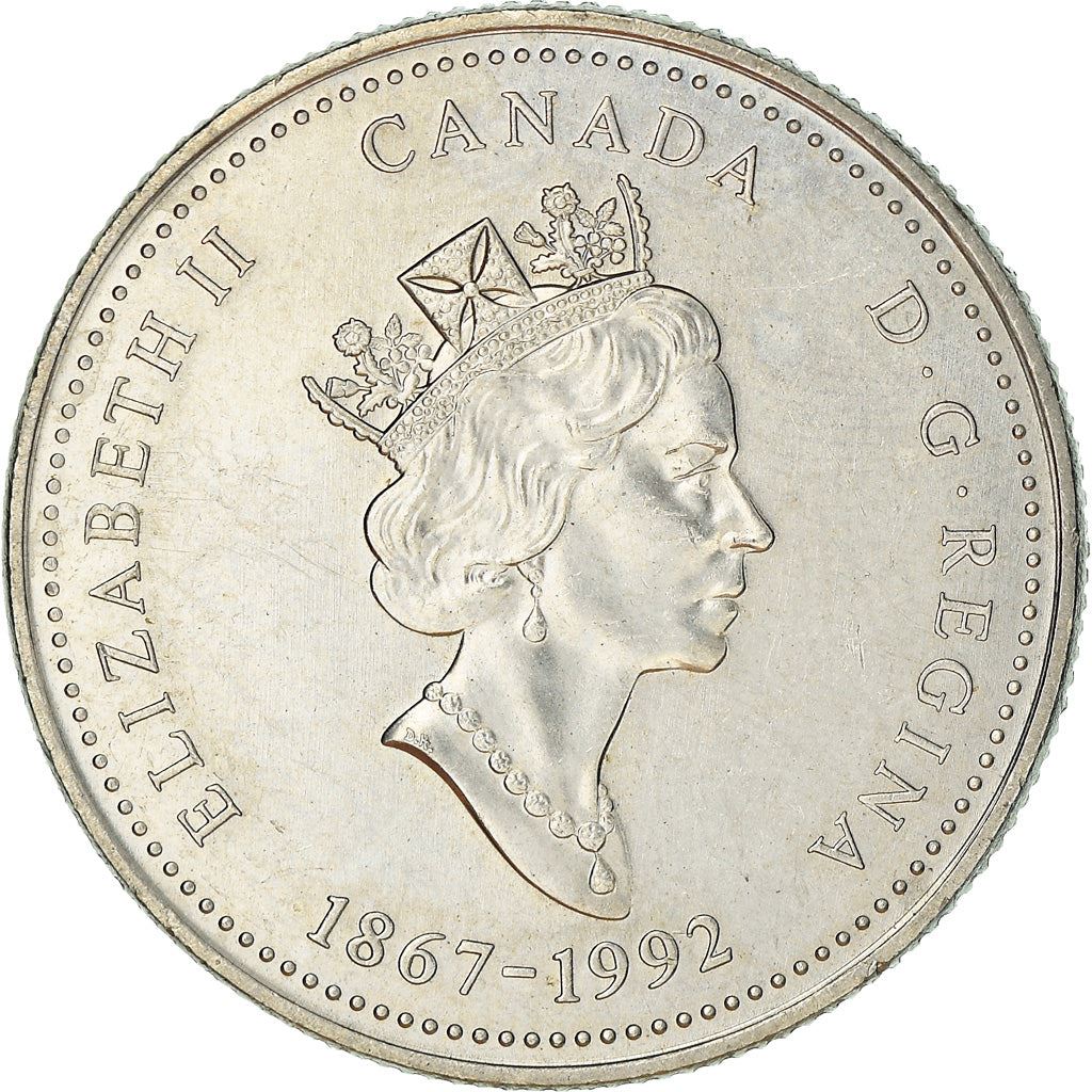 Canada | 25 Cents Coin | Yukon | Nickel | KM:220 | 1992
