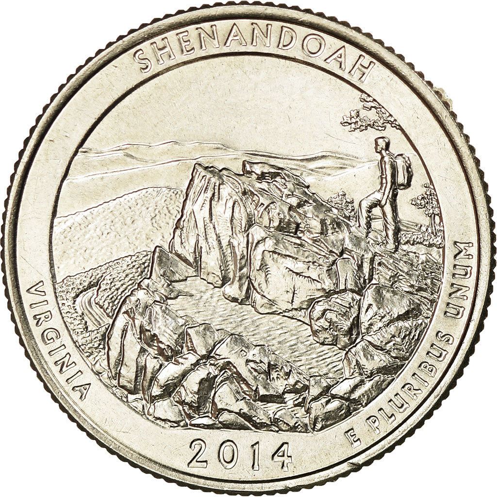 United States | 1/4 Dollar Coin | Shenandoah National Park | Km:567 | 2014