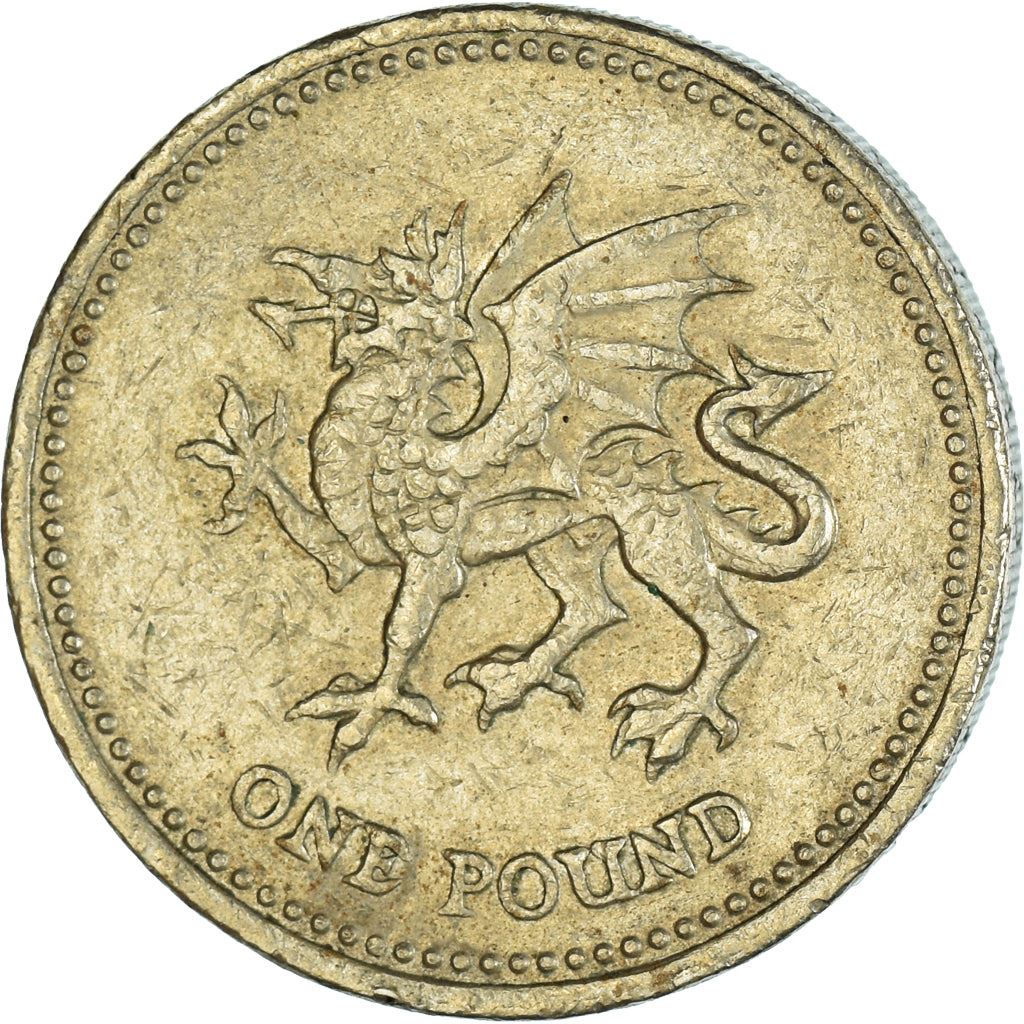 United Kingdom | 1 Pound Coin | Welsh Dragon | Km:1005 | 2000