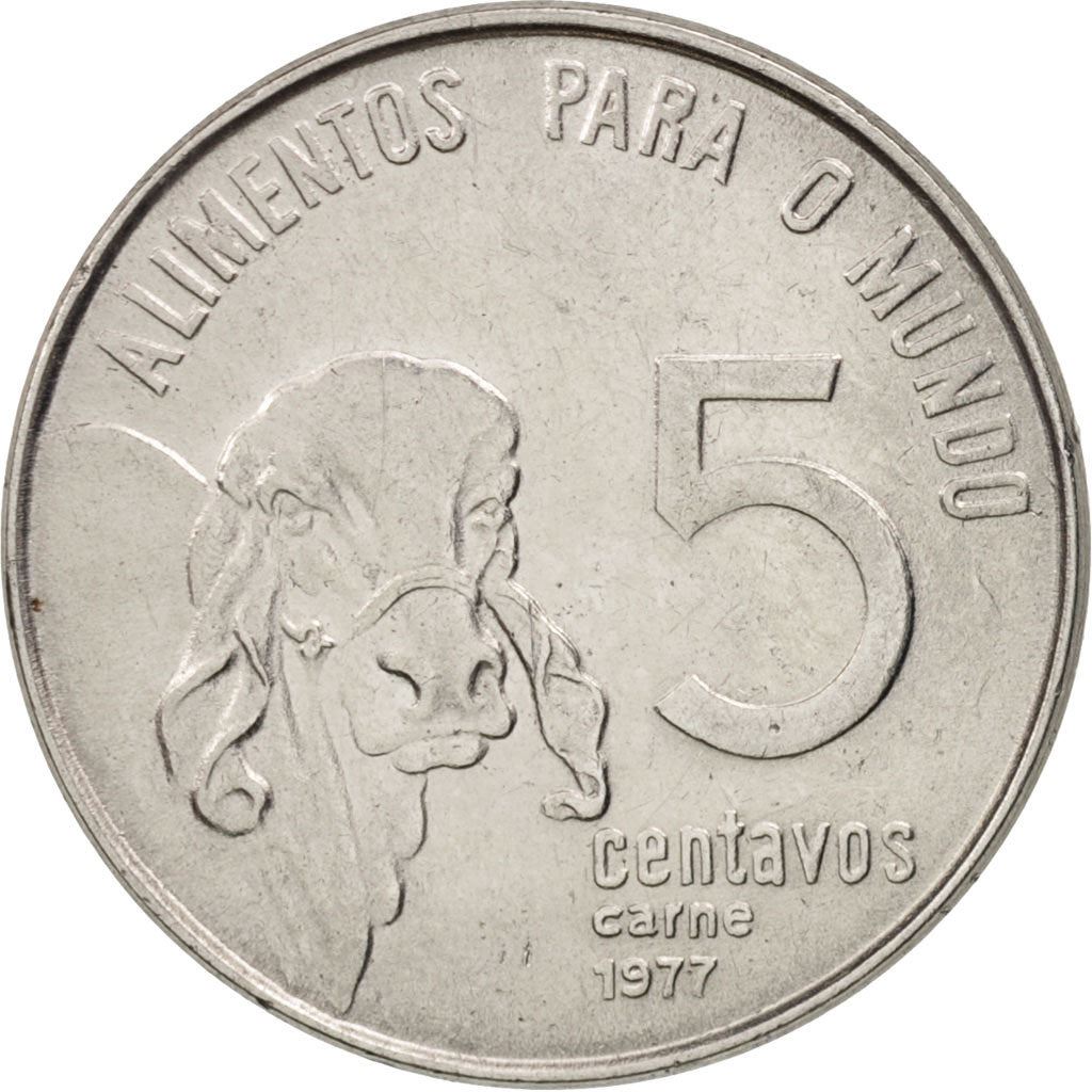 巴西5分硬币 | FAO | 斑纹牛 | KM587.1 | 1975 - 1978