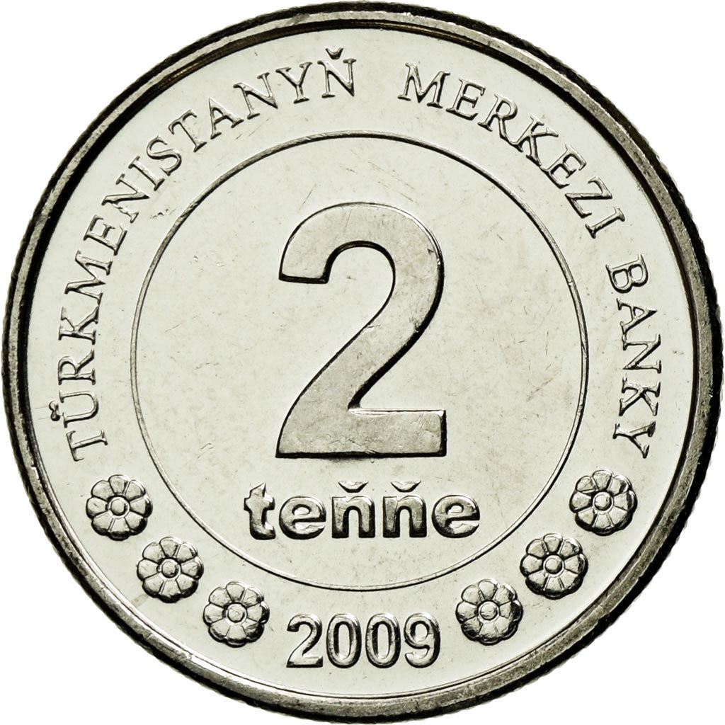 Turkmenistan 2 Tenne Coin | Independence Monument | KM96 | 2009