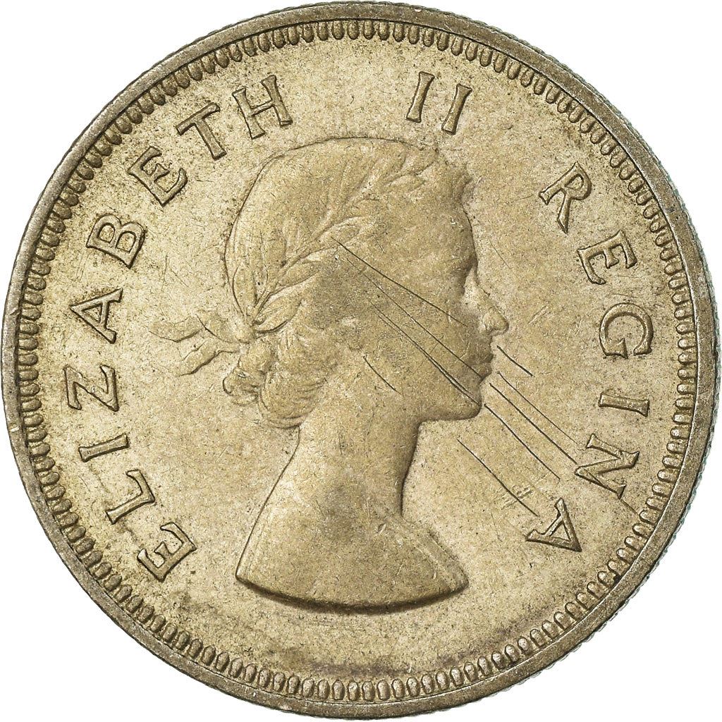 South Africa | 2 Shillings Coin | Elizabeth II | South African Shield | Km:50 | 1953 - 1960
