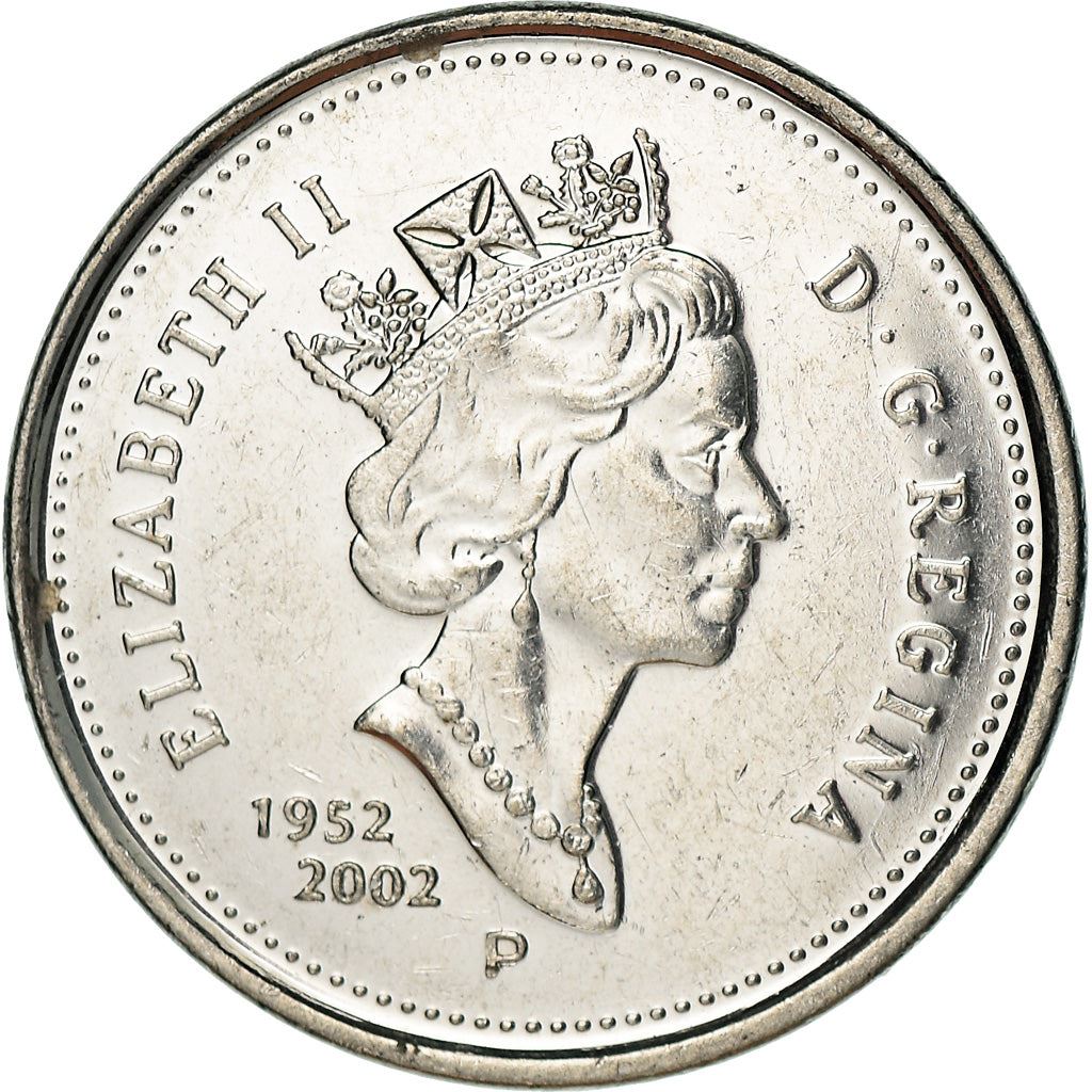 Canada | 5 Cents Coin | Nickel plated steel | Golden Jubilee | KM:446 | 2002
