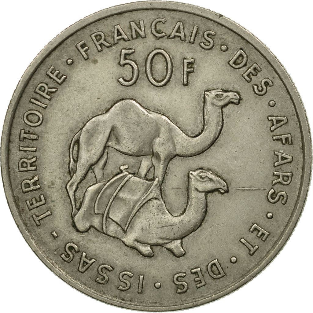Afars and Issas | 50 Francs Coin | Marianne | Dromedary Camels | Km:18 | 1970 - 1975