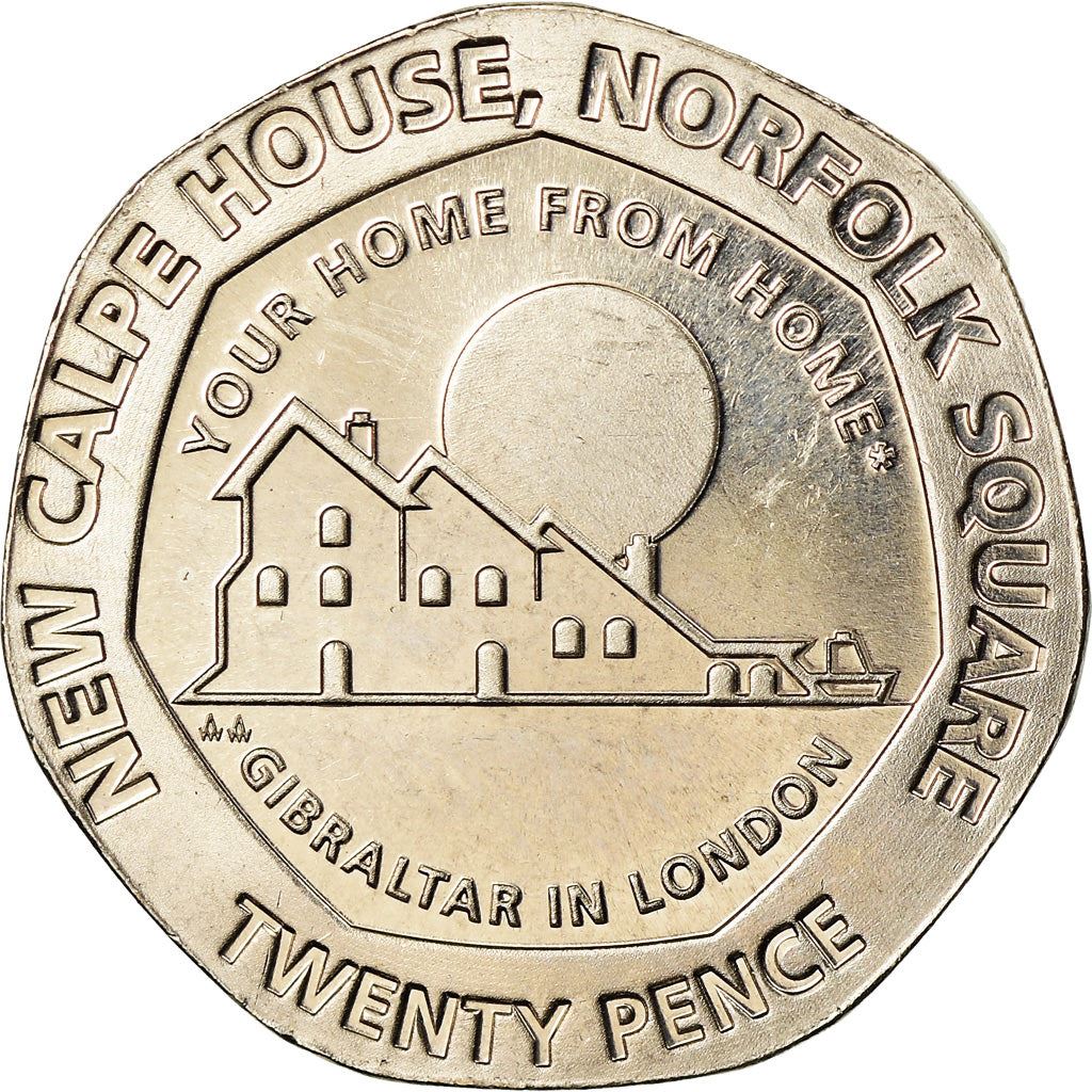 Gibraltar | 20 Pence Coin | New Calpe House | Km:1622 | 2018