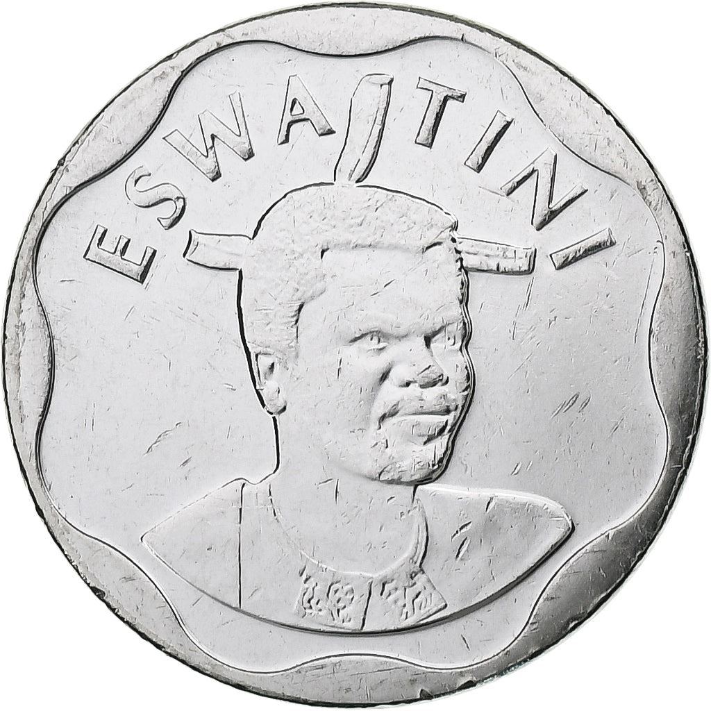 Kingdom of Eswatini | 10 Cents Coin | King Mswati III | Sugar Canes | Km:69 | 2018 - 2021